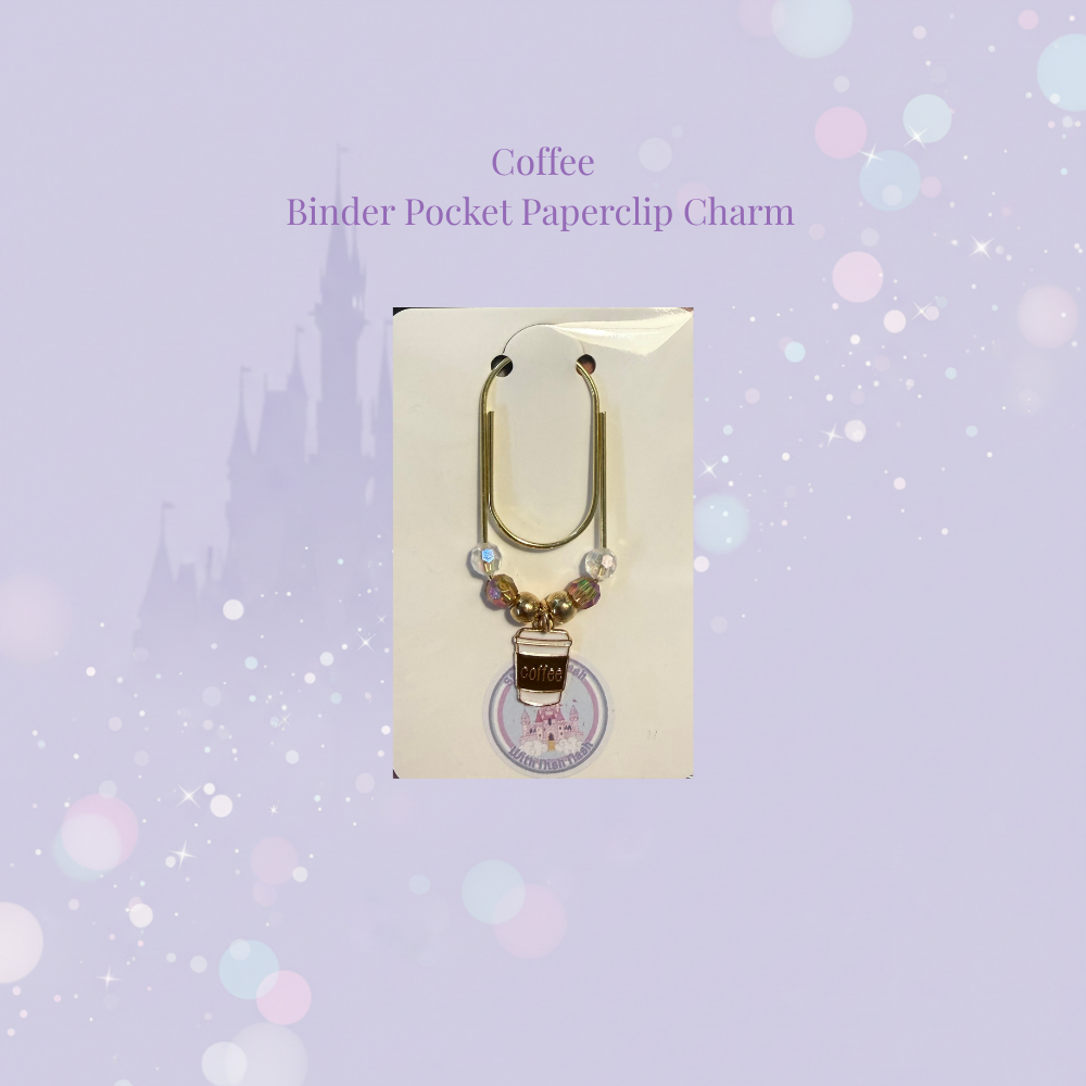 ☕✨ Coffee Binder Pocket Paperclip Charm ✨☕