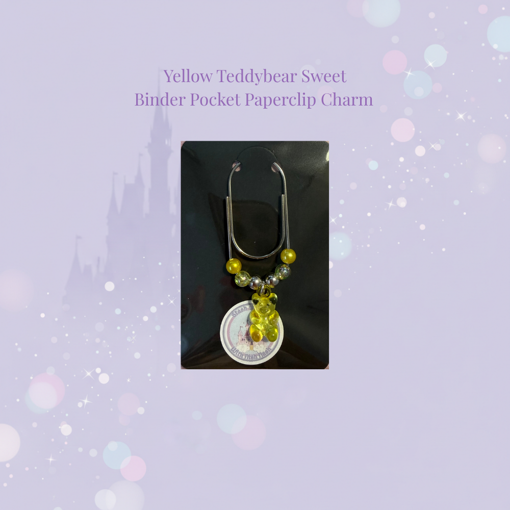 π»β¨ Teddybear Sweet Binder Pocket Paperclip Charms β¨π»