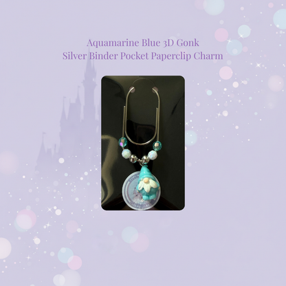 🪆✨ Gemstone 3D Gonk Binder Pocket Charms ✨🪆 | Silver Paperclip