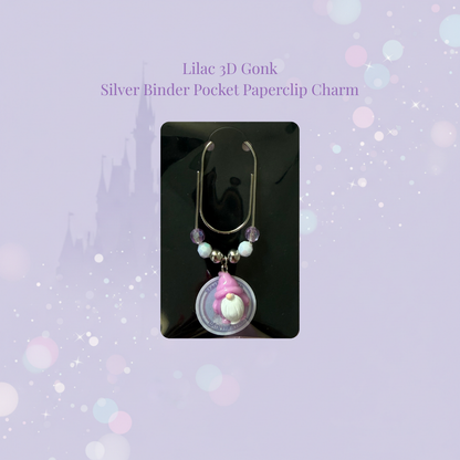 🪆✨ Gemstone 3D Gonk Binder Pocket Charms ✨🪆 | Silver Paperclip