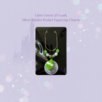 🪆✨ Gemstone 3D Gonk Binder Pocket Charms ✨🪆 | Silver Paperclip