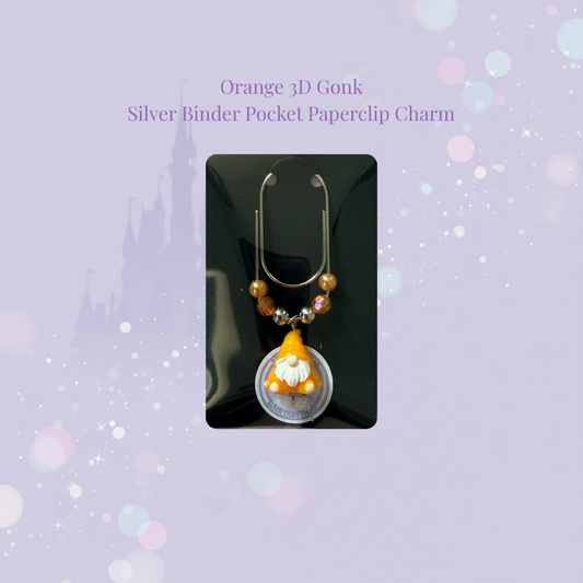 🪆✨ Gemstone 3D Gonk Binder Pocket Charms ✨🪆 | Silver Paperclip