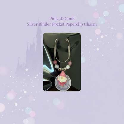 🪆✨ Gemstone 3D Gonk Binder Pocket Charms ✨🪆 | Silver Paperclip