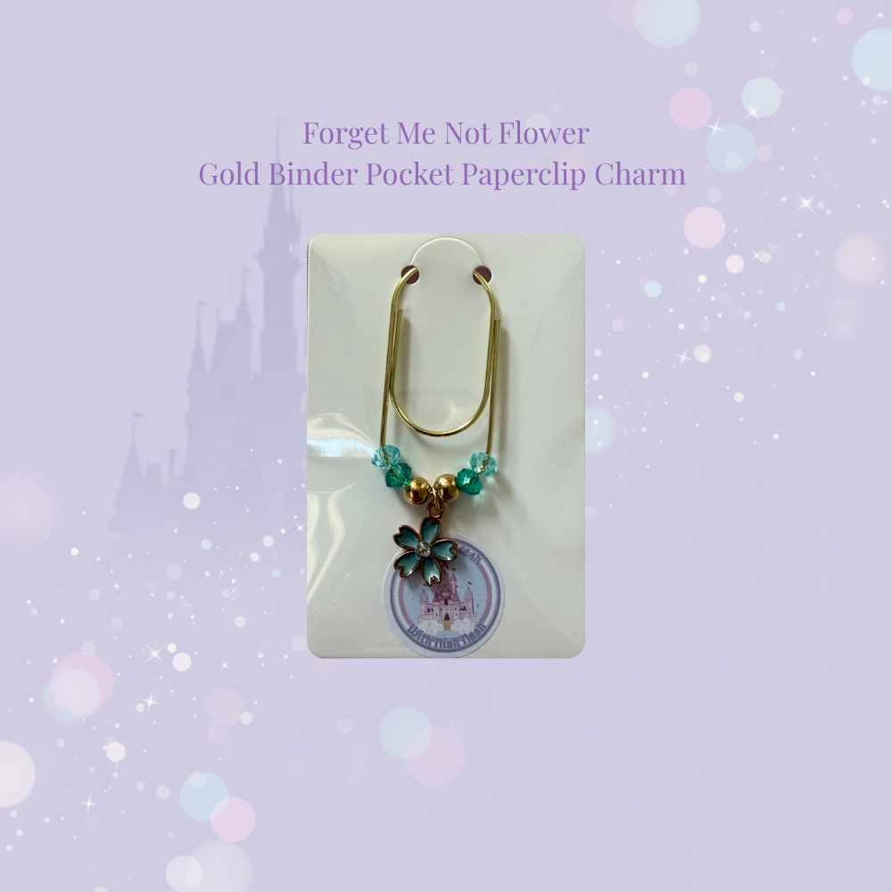 🌸✨ Flower Binder Pocket Charms ✨🌸 | Gold Paperclip