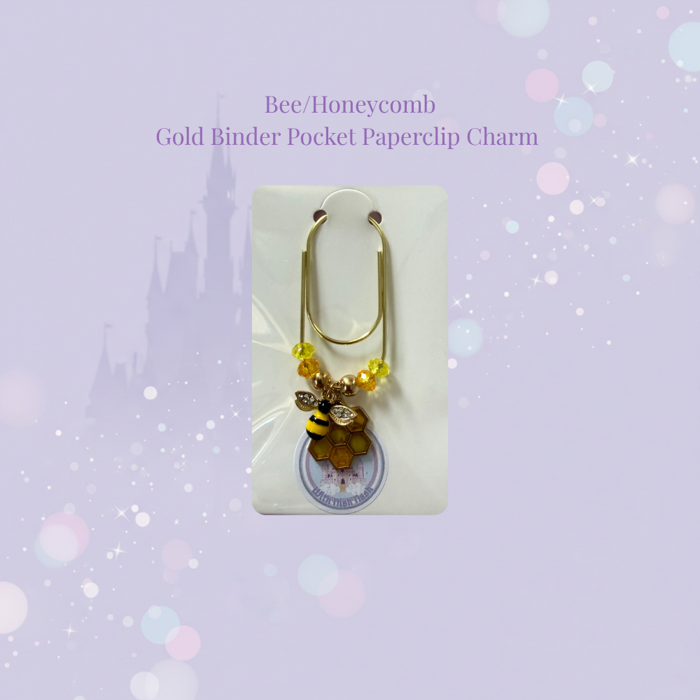 🐝✨ Queen Bee Binder Pocket Charm ✨🐝 | Gold Paperclip