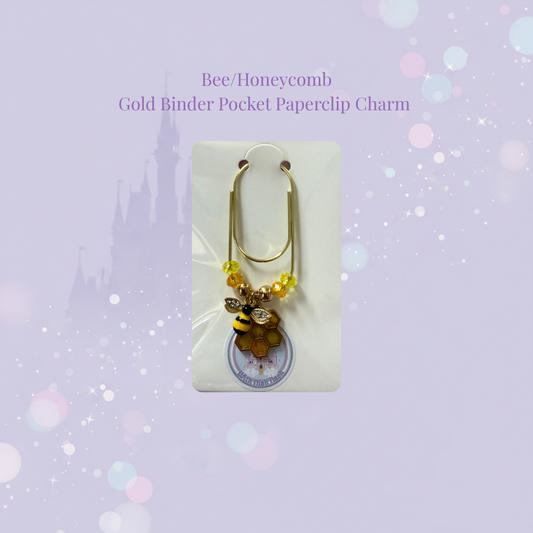 🐝✨ Queen Bee Binder Pocket Charm ✨🐝 | Gold Paperclip