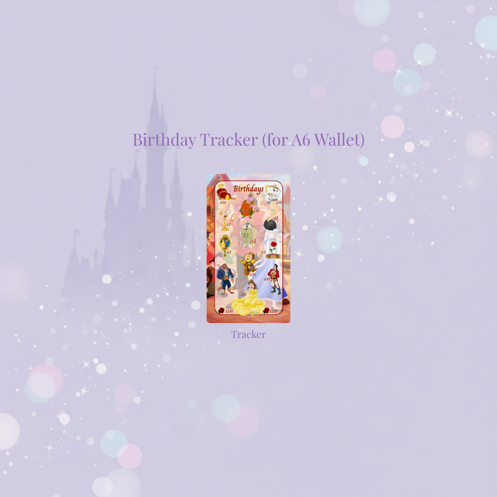 ✨🌹 Tale as Old as Time | Magical Savings Challenge Trackers 🌹✨
