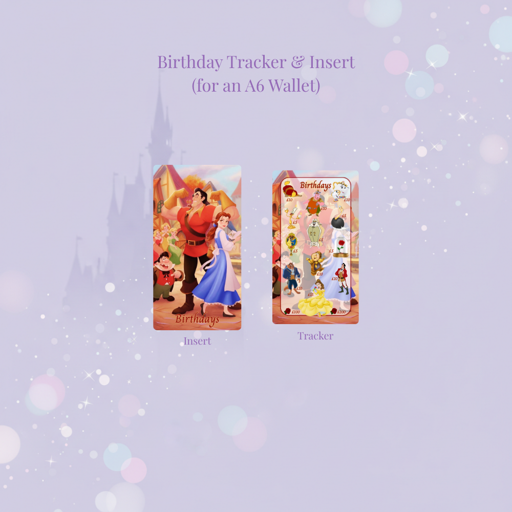 ✨🌹 Tale as Old as Time | Magical Savings Challenge Trackers 🌹✨