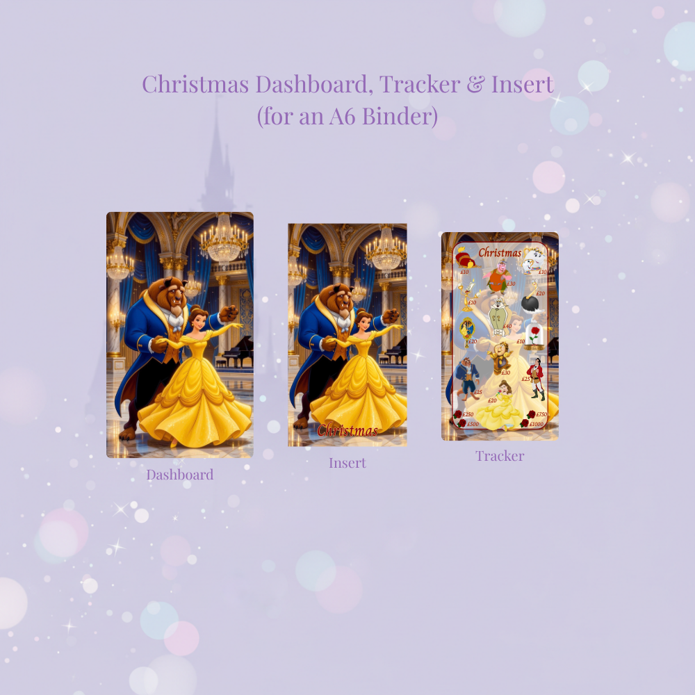 ✨🌹 Tale as Old as Time | Magical Savings Challenge Trackers 🌹✨