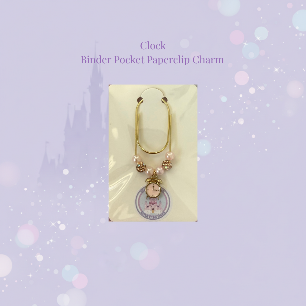 🕐✨ Clock Binder Pocket Paperclip Charm ✨🕐