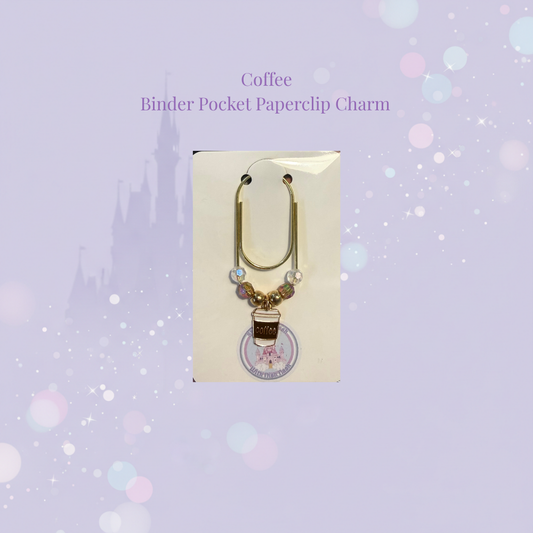 ☕✨ Coffee Binder Pocket Paperclip Charm ✨☕