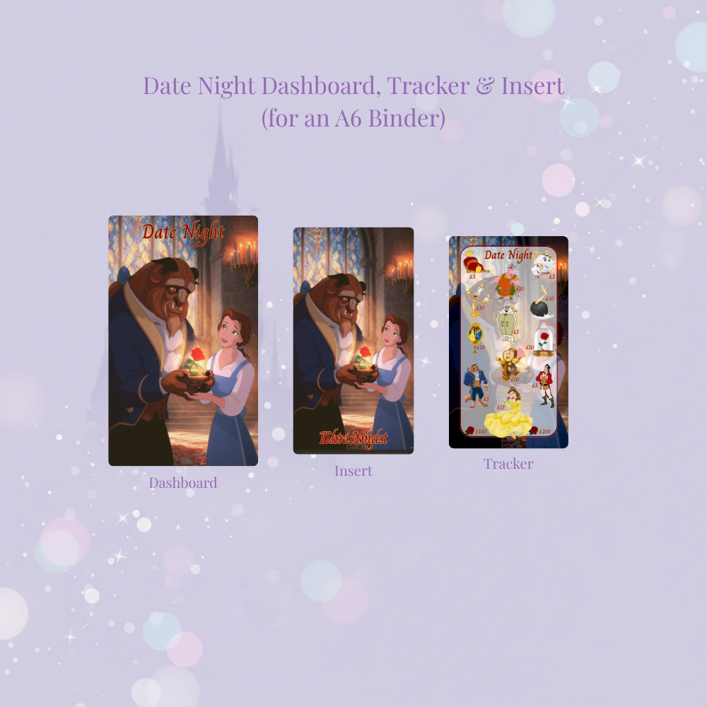 ✨🌹 Tale as Old as Time | Magical Savings Challenge Trackers 🌹✨