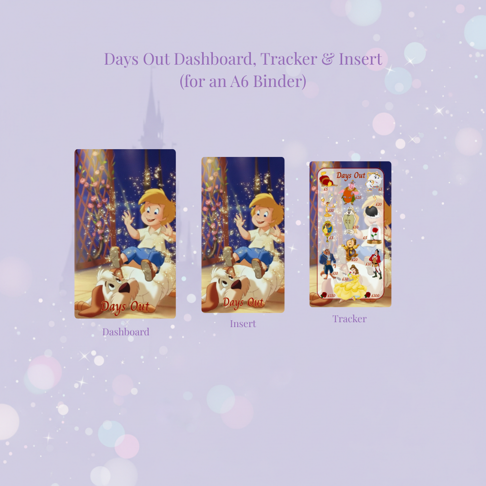 ✨🌹 Tale as Old as Time | Magical Savings Challenge Trackers 🌹✨