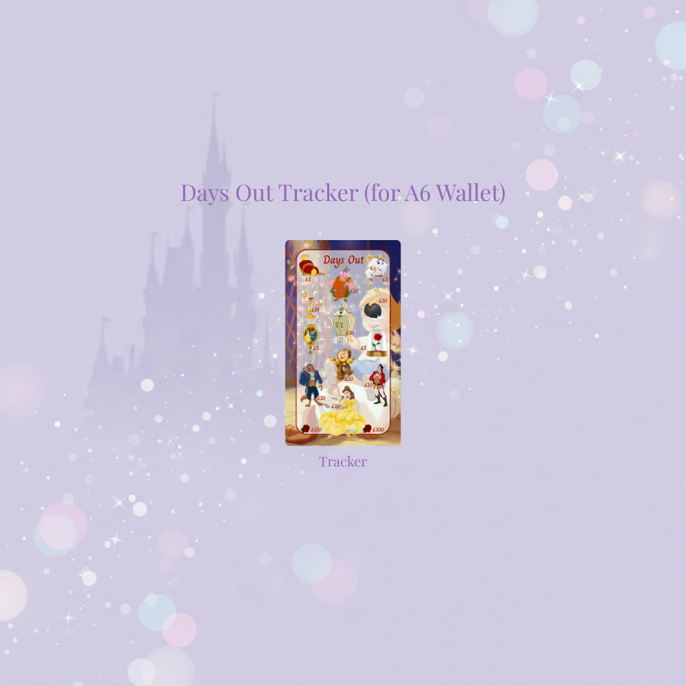 ✨🌹 Tale as Old as Time | Magical Savings Challenge Trackers 🌹✨