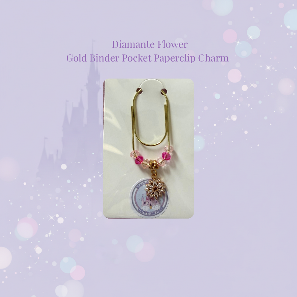 🌸✨ Blossom Binder Pocket Charm ✨🌸 | Gold Paperclip