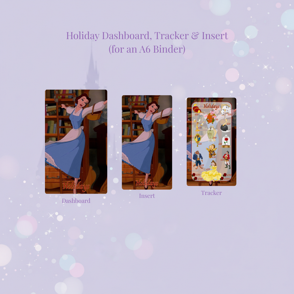✨🌹 Tale as Old as Time | Magical Savings Challenge Trackers 🌹✨
