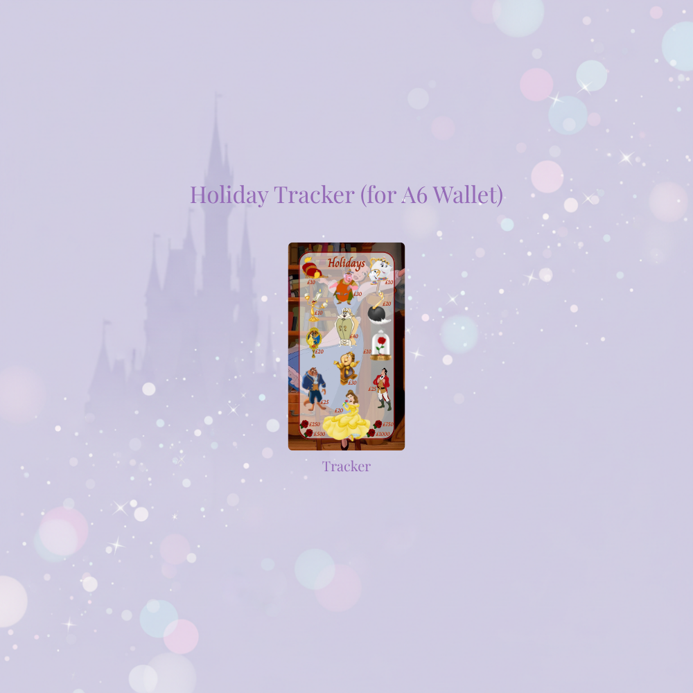 ✨🌹 Tale as Old as Time | Magical Savings Challenge Trackers 🌹✨
