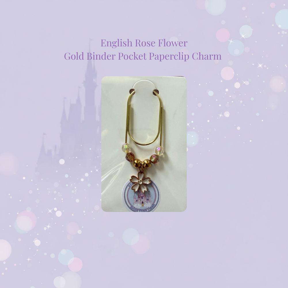 🌸✨ Flower Binder Pocket Charms ✨🌸 | Gold Paperclip
