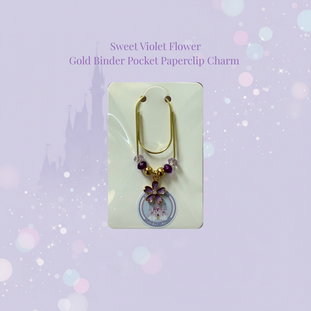 🌸✨ Flower Binder Pocket Charms ✨🌸 | Gold Paperclip