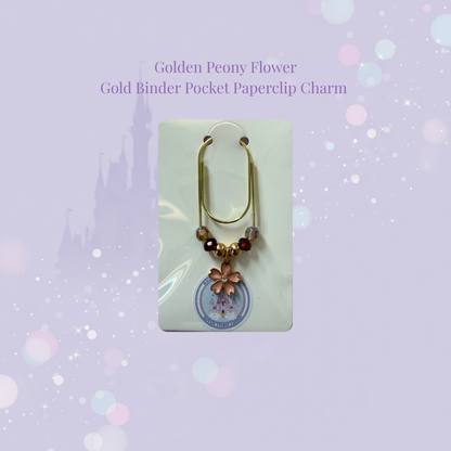 🌸✨ Flower Binder Pocket Charms ✨🌸 | Gold Paperclip
