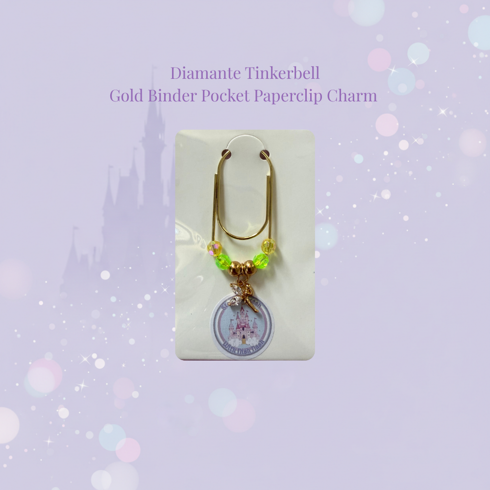🧉✨ Pixie Dust (Tinkerbell Inspired) Binder Pocket Charm ✨🧉 | Gold Paperclip