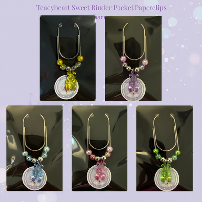 🐻✨ Teddybear Sweet Binder Pocket Paperclip Charms ✨🐻